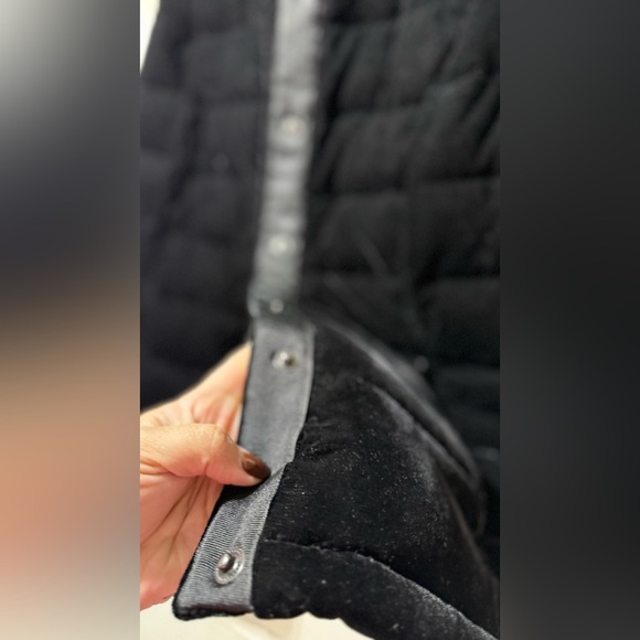 Charter Club Black Velvet Puffer Vest - Picture 4 of 6